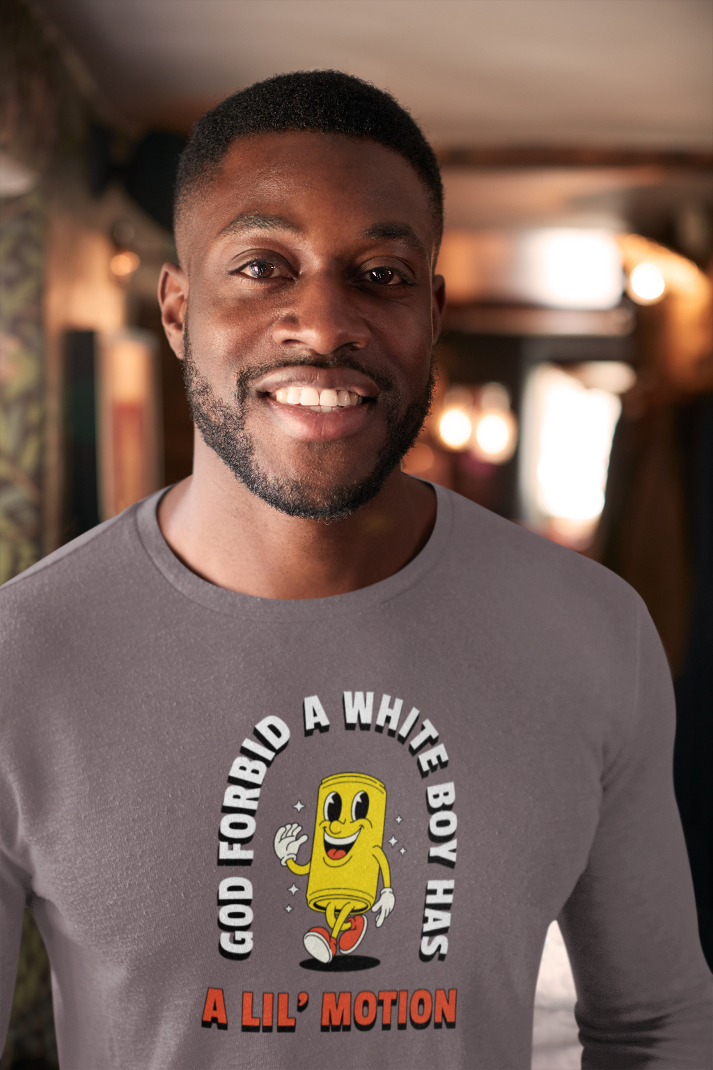 God Forbid A White Boy Has A Lil' Motion Men’s Long Sleeve Shirt