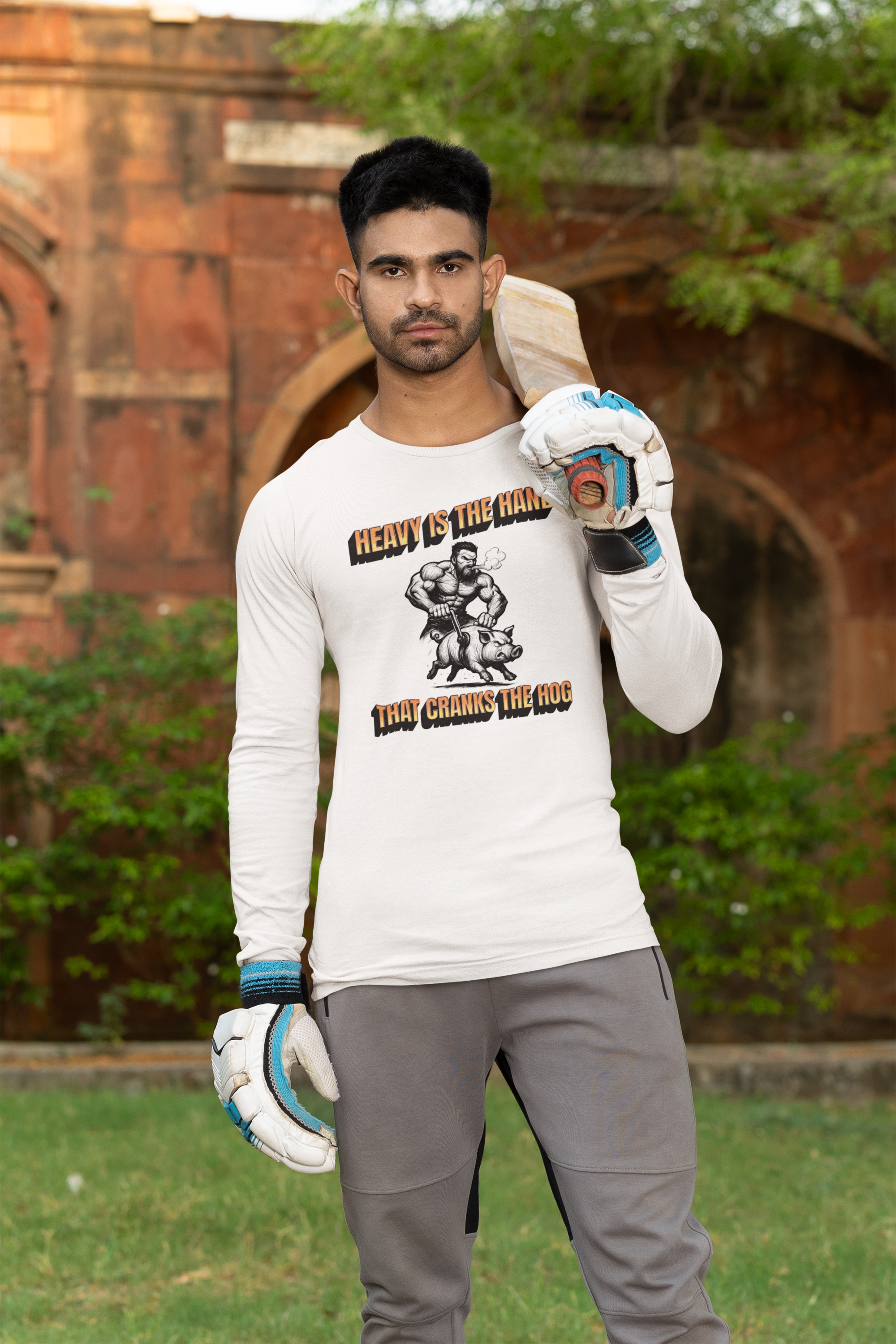 Heavy Is The Hand That Cranks The Hog Unisex Long Sleeve Tee