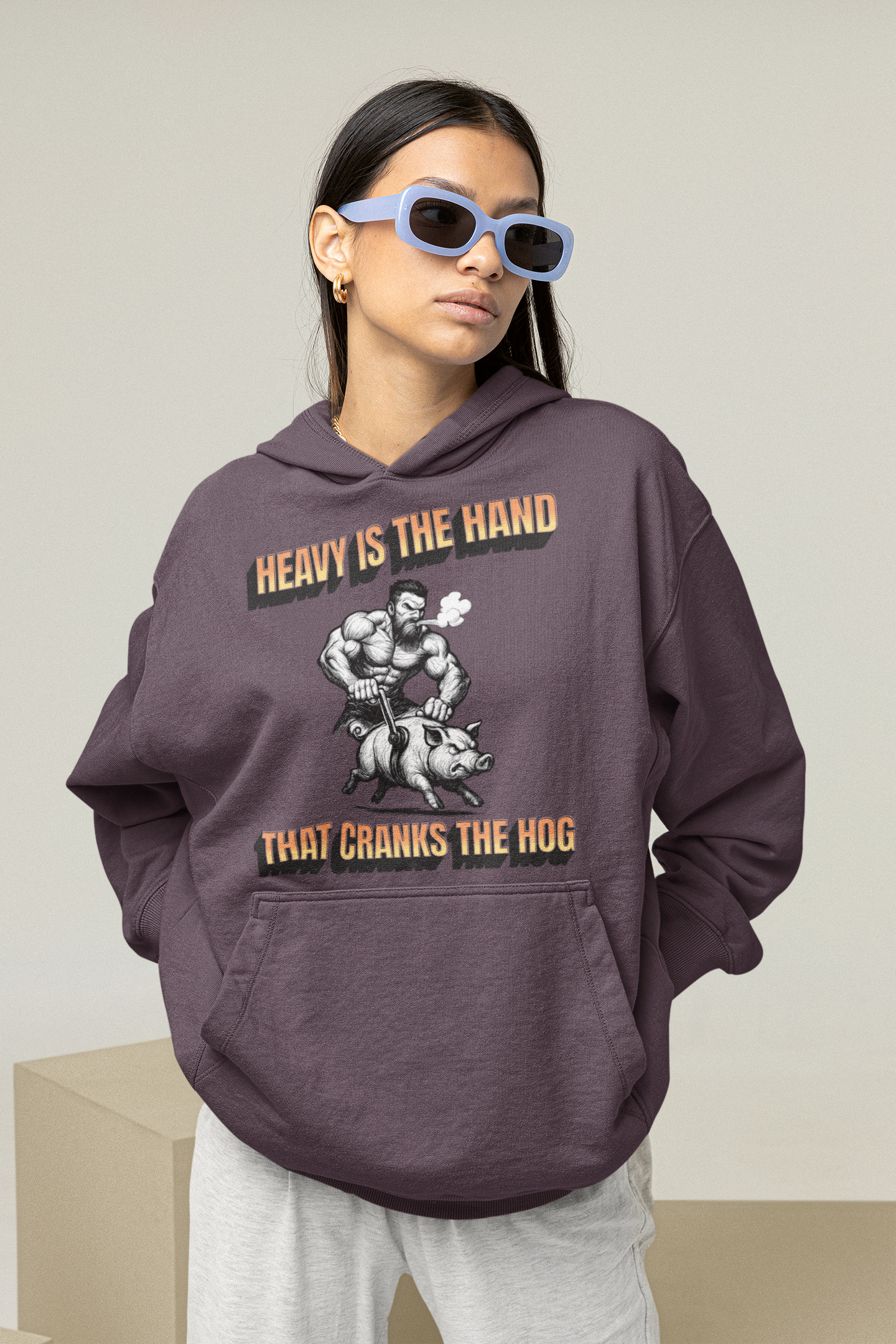 Heavy Is The Hand That Cranks The Hog Unisex Hoodie