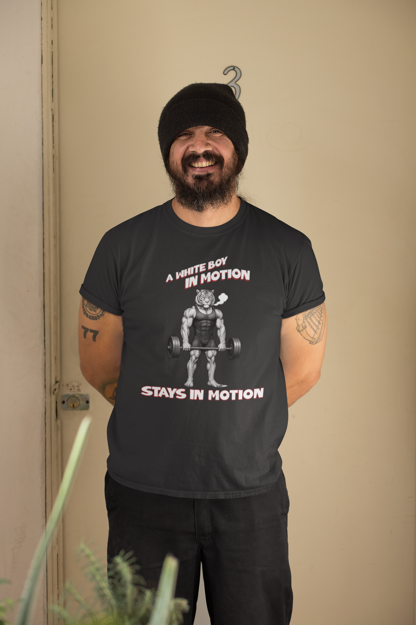 A White Boy In Motion Stays In Motion Unisex T-Shirt